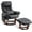 Dark Grey, variant on Mcombo Reclining Chairs with Ottoman, 360 Degrees Swivel Recliners with Massage, Faux Leather Ergonomic Lounge Chairs for Living Room Bedroom 4999(Dark Brown)