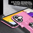 thumbnail image 4 of Phone Case for iPhone 16 Plus Case, iPhone 16 Plus Phone Case Built in 360 Rotating Ring Stand, Luxury Heavy Duty Armor Hard PC Soft TPU Slim Phone Case for iPhone 16 Plus - Pink, 4 of 10
