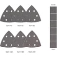 thumbnail image 4 of Delta Sanding Triangles 60 pieces 6 holes 93 x mm Mixpack 10 grit 40/60/80/120/1), 4 of 5