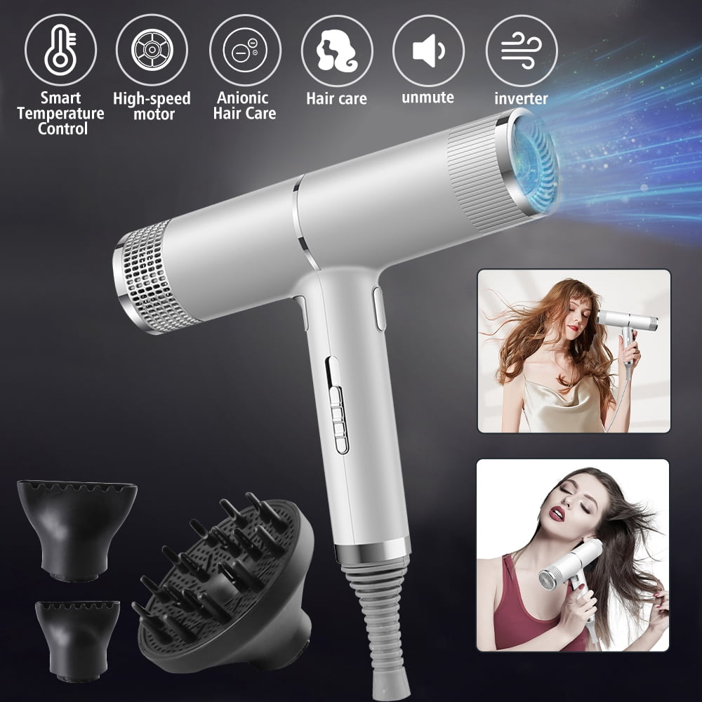 Hair Dryer, 2500W Professional Blow Dryer, Negative Ion Technolog, 3 Heating/2 Speed/Cold Settings, Contain 2 Nozzles and 1 Diffuser, for Home Salon Travel Woman Kids