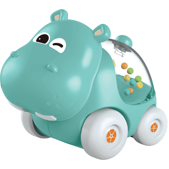 Lulyboo Hippo Sliding Car – Interactive Push Toy with Flying Balls