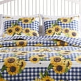thumbnail image 3 of Barefoot Bungalow Sunflower Reversible Quilted Pillow Sham - 1 Count - Standard Size 20 W x 26 L inches, 3 of 6