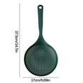 thumbnail image 3 of Large Plastic Slotted Spoon with Long Handle | 2-Pack Kitchen Strainer for Pasta Vegetables Fruit | Thickened Scoop for Non-Stick Pots | 37.5x17cm Drainage Ladle, 3 of 3