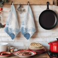thumbnail image 6 of Coastal Coral Kitchen Towels Set of 1, Ocean Starfish Beach Conch Mist Lake Blue Wood Absorbent Dish Towels for Kitchen, Microfiber Hand Towel, Quick Drying Tea Towel for Cleaning Dishcloths, 6 of 7