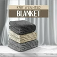 thumbnail image 2 of Jumbo Size Knit Weighted Blanket - King Sized Relaxation and Restful Sleep, Cozy Comfort (Ivory, 17.8 Lbs, 80 Inches x 80 Inches), 2 of 7