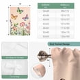 thumbnail image 6 of Pink Flowers Tie Up Curtains for Windows, Adjustable Balloon Window Shades, Spring Floral Butterfly Elegant Pastoral Botanical Kitchen Window Treatments Farmhouse Short Curtains 42"x45", 6 of 8