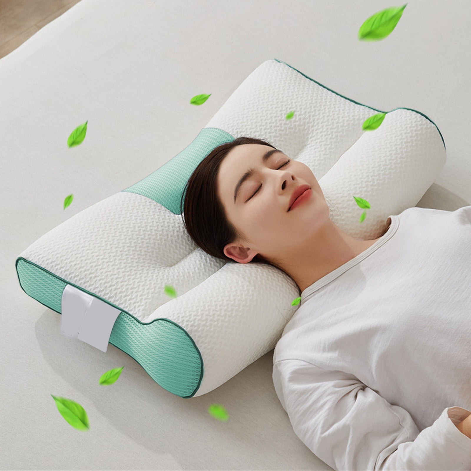 Yoloke Relief Cervical Pillow for Neck and Shoulder Support, Contoured Orthopedic Pillow, Adjustable Memory Foam Sweet Sleeping, Odorless Ergonomic Contour Neck, for Side Back Stomach Sleeper