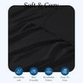 thumbnail image 4 of Couture Charm (Pack of 2) Emperor ( 110x114 ) Size 1 Piece Flat/Top Sheet Only - Extra Soft Egyptian Cotton 1000 Thread Count Hotel Quality (Stripe, Black), 4 of 6