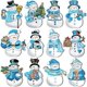 thumbnail image 1 of 24 Pieces Christmas Snowman Wooden Ornaments Wood Hanging Decoration Set for Christmas Tree Hanging Wood Crafts Holiday Decor Xmas Party Supplies (Xma, 1 of 5