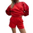 thumbnail image 4 of TRKIYQC Conjunto de Ropa Casual para Mujer, Color Sólido Manga Larga Suelta Sudadera con Capucha Jersey + Pantalones TRKIYQC moda, 4 of 7