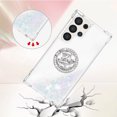 thumbnail image 3 of Funda para Samsung Galaxy S24 Ultra 5G con Brillo Líquido Flotante, Purpurina, Parachoques y Anillo Giratorio Soporte, 3 of 5