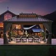 thumbnail image 6 of Hommow 12' x 16' Hardtop Gazebo Galvanized Steel Outdoor Double Roof Patio Gazebo with Aluminum Frame, 6 of 9