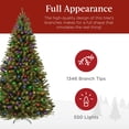 thumbnail image 3 of Árbol de Navidad Best Choice Products preiluminado, 7.5 pies con LED, 3 of 7