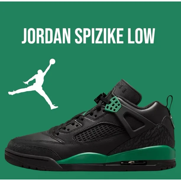 Jo r-dan Spizike Low Sneaker Shoe Black/Green FQ3950003 Gs sizes Kid/Womens
