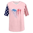 thumbnail image 3 of LINGLANG Fourth of July Shirts for Women, Patriotic American Flag V Neck T Shirt Summer Casual July 4th USA 250th Anniversary Graphic Tee Tops, 3 of 3