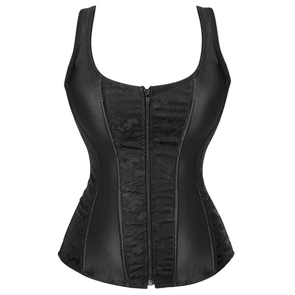 Stamzod Corset Tops For Women Fashion 2023 Women'S Gothic Jacquard Shoulder Straps Tank Overbust Corsets Bustiers Plus Size Shapewear Tops
