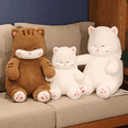 thumbnail image 5 of Cute Cat Plush Pillow,20.8"Long Cat Pillow Cute Black Stuffed Animals Plushies Kawaii Cat Body Pillow Plush for Kids Girls Birthday Gift(White), 5 of 5
