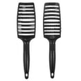thumbnail image 5 of Unique Bargains 1Pc Wide Curved Vented Hair Brush Detangle Brush for Tangles and Knots Hair Brush for Men and Women Black, 5 of 7