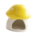 thumbnail image 5 of EHJRE Ceramic Hamster House Guinea Pig Hideout Sturdy Cute Mushroom Shaped Hamster Hide Bed for Hedgehog Rats Chipmunk Accessories Yellow, 5 of 8
