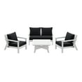thumbnail image 2 of WestinTrends Avalon Outdoor 5-Piece Modular Sectional Patio Furniture Sofa Set, White/Black, 2 of 11