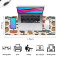 thumbnail image 5 of Thanksgiving Day Large Gaming Mouse Pad Extended Fall Pumpkin Sunflower Mousepad Gaming with Stitched Edges, Washable, No Slip Water Resist Keyboard Pad for Gamer, Office & Home, 31.5 X 11.8 in, 5 of 7