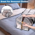 thumbnail image 4 of Moving Bags 90L - 8 Clear Heavy Duty Extra Large Storage Bags for Clothes - Packing Bags with Backpack Straps Strong Handles Zippers - College Travelling Christmas Storage Moving Totes, 4 of 5