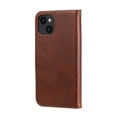 thumbnail image 3 of SaniMore Case for iPhone 15 (6.1" 2023), Zipper Wallet Pocket Caed Slots Retro PU Leather Shockproof Drop-proof Flip Kickstand All-around Protective Shell for iPhone 15, Brown, 3 of 13