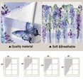 thumbnail image 5 of Purple Flowers Swag Valances for Windows, Kitchen Window Curtains Over Sink, Weeping Spring Floral Bicycle Checkered Window Treatment Curtains for Living Room/Bedroom Curtains 2 Panel Sets 36"x45", 5 of 8