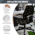 thumbnail image 6 of HELLHERO Moon Star Print Office Chair Slipcover Elastic, Washable Rotating Chairs Cover, High Back Office Seat Cover Size S, 6 of 7