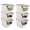 White + Gray, variant on Costway 3 PCS Storage Bins on Wheels with Stay-Open Lid for Kitchen Bedroom Laundry Closet White + Gray