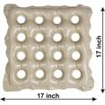 thumbnail image 2 of Air Cushion Inflatable Seat, Beige Air Cell Anti Decubitus Wheelchair Seat Air Cushion Mattress with 16 Holes Breathable, Self-Inflating Cushion for Longer Sitting Car/Office Wheelchair, 2 of 7