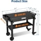 thumbnail image 3 of QinaQin Carrito para asador Blackstone con bandeja, ruedas y porta toalla, mesa plegable compatible con planchas de 17 o 22 pulgadas para camping, 3 of 8