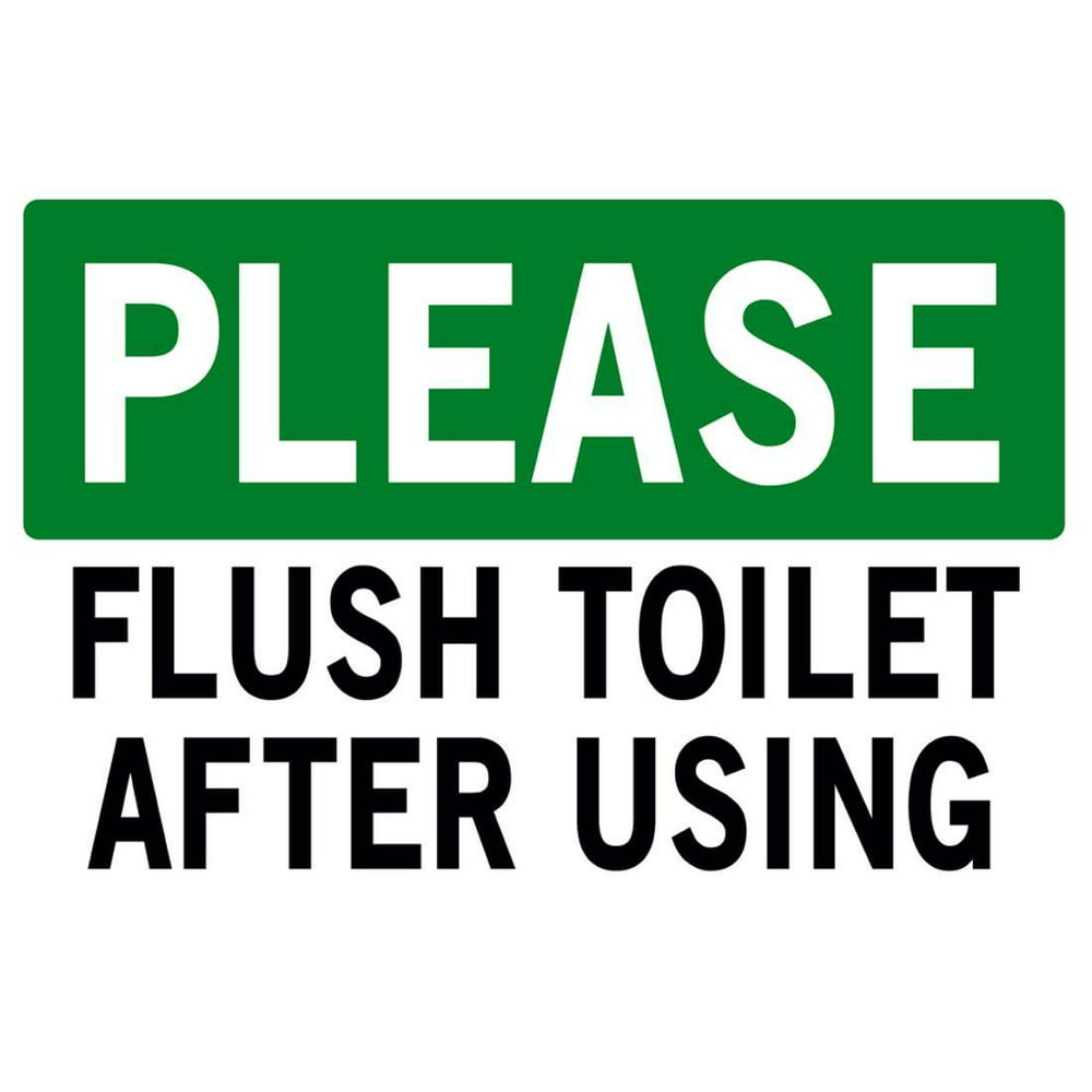 Please Flush Toilet Sign Printable