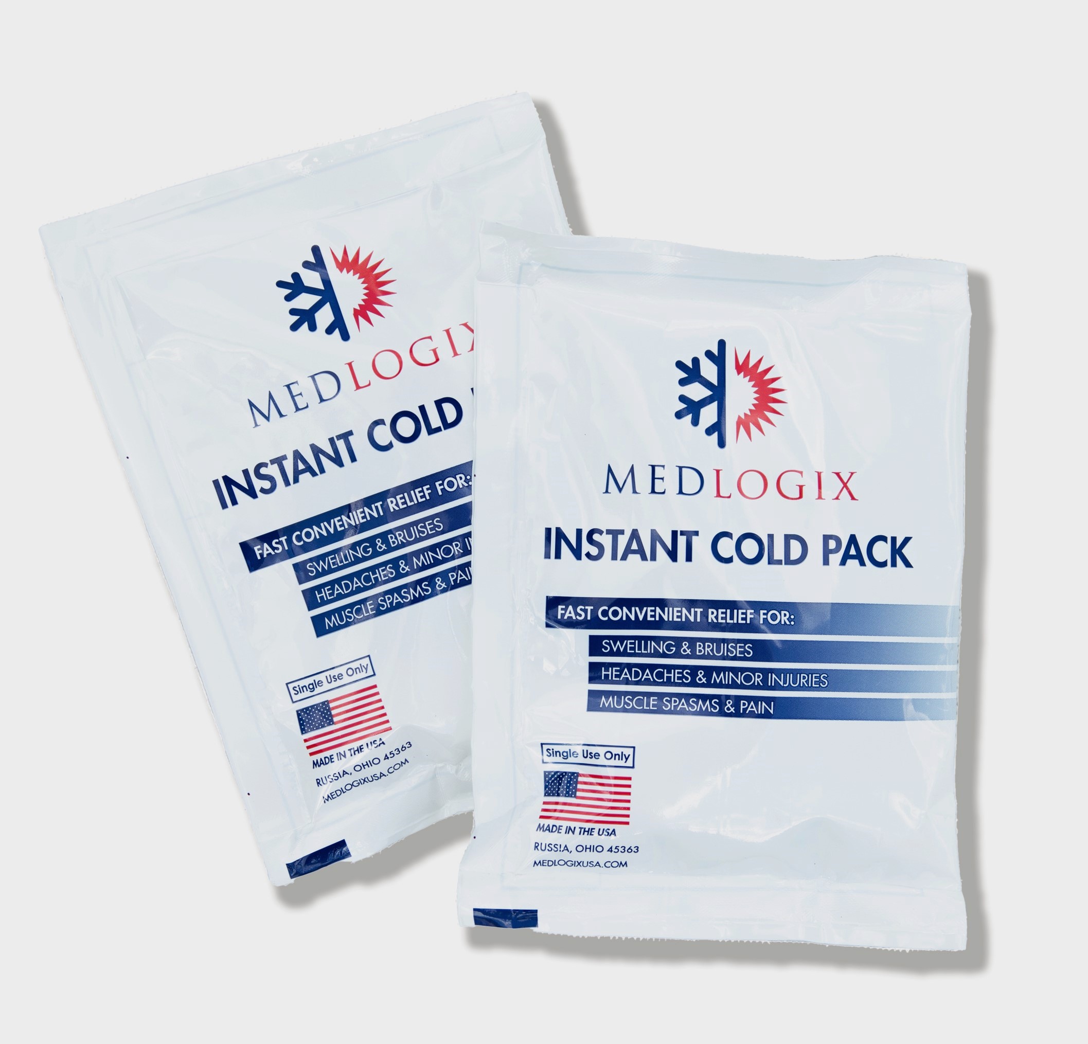 Medlogix Instant Cold Packs | Made in USA | 16 Pack 6"x9" | Disposable Ice Cold Compress
