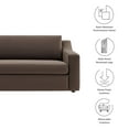 thumbnail image 4 of Sofa, Brown, Velvet, Living Room Lounge Cafe Lobby Hospitality Restaurant, Modern Contemporary, HB37828, 4 of 9