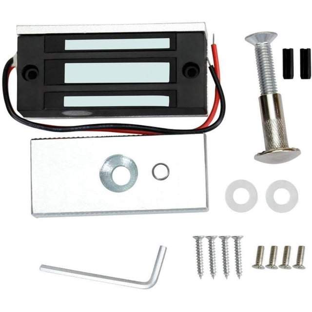 Cerradura electromagnética para sistema de control de acceso, cerradura magnética eléctrica de aluminio anodizado de grado comercial con una potencia de retención extrema de 60 kg, perfecta para