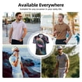 thumbnail image 5 of Rateoe Bird 3 Pattern Men's Short Sleeve Polo Shirts, Golf Polo Shirts Short Sleeve Performance Moisture Wicking Dry-Small, 5 of 6