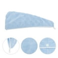 thumbnail image 3 of Unique Bargains 1pc Water-absorbent Quick Drying Hair Towel Wrap 26.38"x 10.24" Blue, 3 of 5