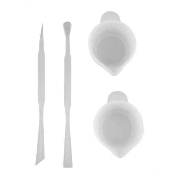 Paquete de 4 Tazas medidoras de silicona BLESIY Tazas de mezcla de resina epoxi
