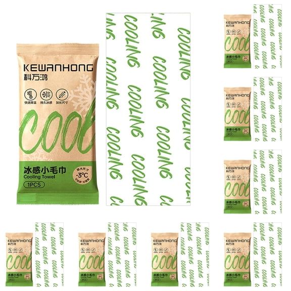 Neck Cooling Towels,Instant Disposable Cooling Towels for Neck And Face,Cooling Wipes,Cool Rush Towel,Sports Towel for Hot Weather Summer Ice Feeling Wet Towel for Workout Travel 23.6"×7.9" 10Pcs