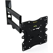 QualGear QG-TM-020-BLK Universal Ultra-Low-Profile Articulating TV Wall Mount for most 23"-42" TVs, Black