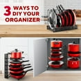 thumbnail image 2 of Pots and Pans Organizer Under Cabinet - 8-Tier Adjustable Pan Organizer Rack for Cabinet - Heavy-Duty Pot & Pan Organizer - Perfect to Store Pots, Pans, Lids - Easy Kitchen Organization and Storage, 2 of 5