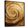 thumbnail image 2 of Designart "Mocha Spiral With Gilded Brown II" Abstract Spirals Floater Framed Wall Art Prints, 2 of 5