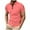 Pink, variant on QIPOPIQ Men's Short Sleeve Polo Shirts Quarter-Zip Casual Slim Fit Mock Neck Basic Designed Cotton Shirts Clearance