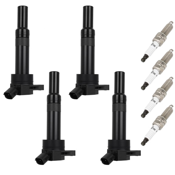 SCITOO 4 ignition coils with 4 iridium Spark Plugs for Hyundai for Kia Elantra Tucson Forte Soul 2011 2012 2013 2014 2015 2016 2017 2018 2019 1.8L 2.0L L4 UF651 C1804