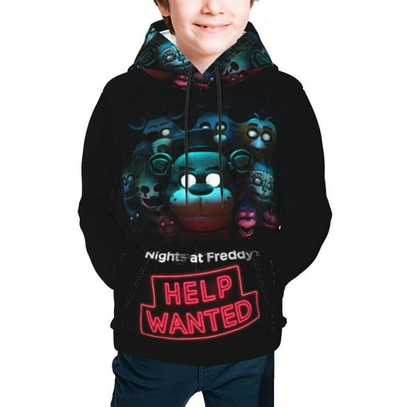 Youth Five Nights At Freddy'S Hoodies 3D Print Pullover Hooded Sweatshirt With Pocket For Boys Girls Teen Medium