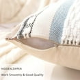thumbnail image 5 of Boho Throw Pillow Covers 18x18 Set of 2 Farmhouse Decorative Cushion Case Striped Square Pillows Cover Chenille Pillow Cases Accent Neutral Pillowcase for Sofa Couch Bed, 5 of 7