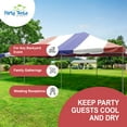 thumbnail image 5 of Party Tents Direct Weekender West Coast Frame Party Tent with Sidewalls, Red, White and Blue 20 ft x 30 ft, 5 of 8