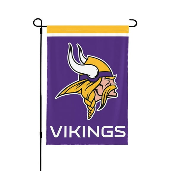 Minnesota Football Team Garden Flag 12.5"x18" Indoor and Outdoor Decoration Double Sided Flag Banner Support Flag Yard Garden Football Theme Flag Fan Gift