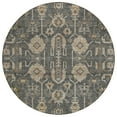thumbnail image 2 of Addison Rugs Chantille Indoor/Outdoor Traditional Oriental Gray Washable Round Rug, 8' x 8', 2 of 5